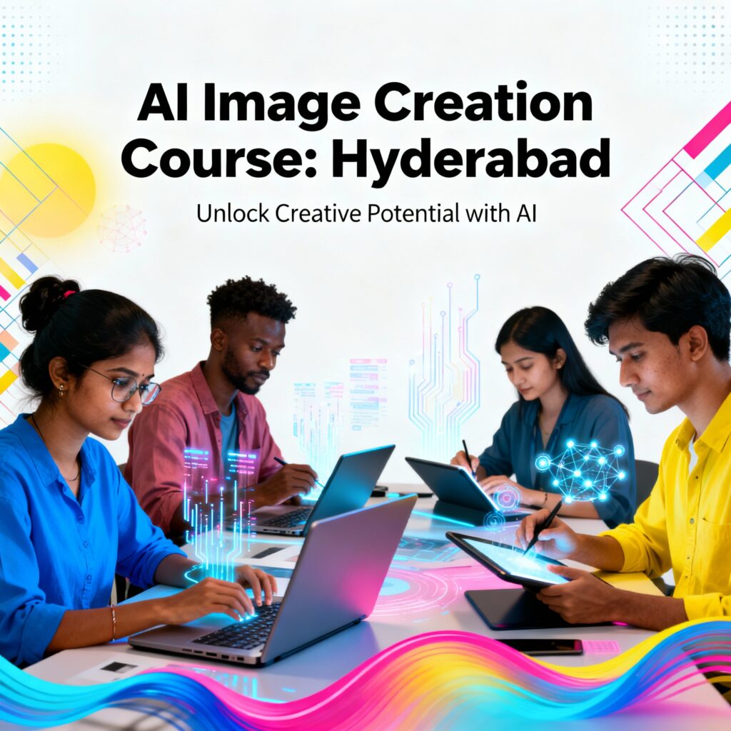 AI Image Creation course in Hyderabad students learning with Practicals