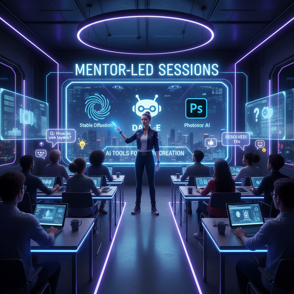 Mentor led classes AI image